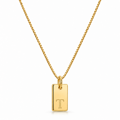 Flache Halskette - Gold
