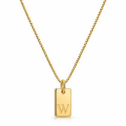 Flache Halskette - Gold
