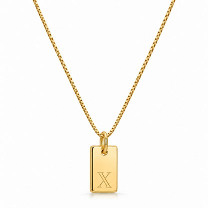 Flache Halskette - Gold