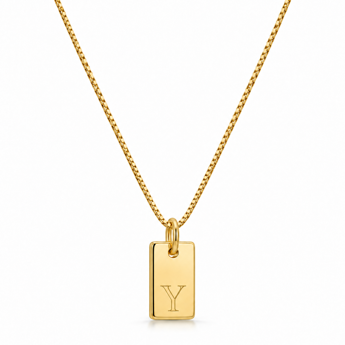 Flache Halskette - Gold