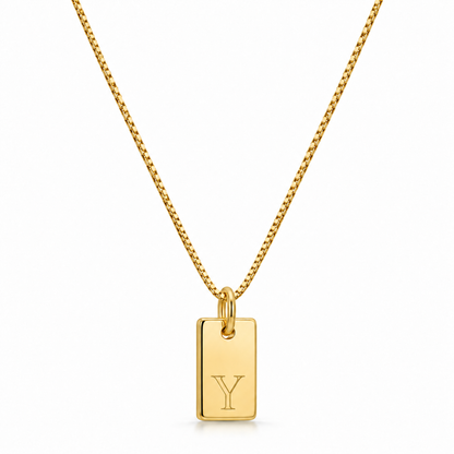 Flache Halskette - Gold