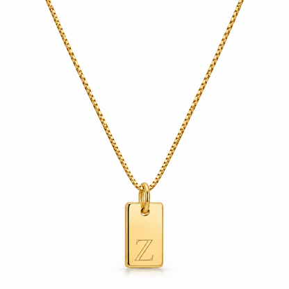 Flache Halskette - Gold