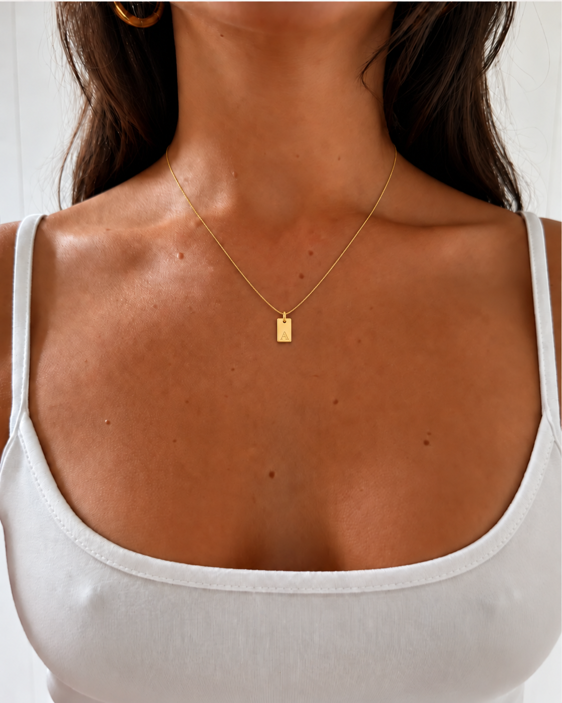 Flache Halskette - Gold