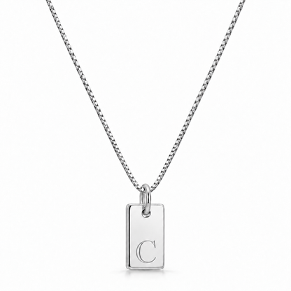 Flache Halskette - Silber