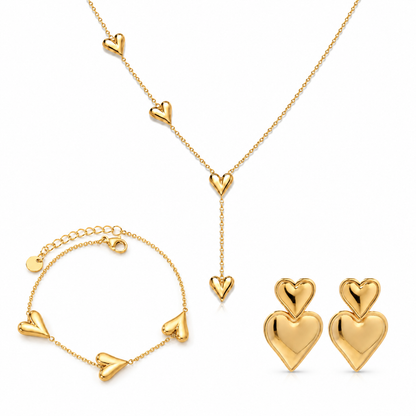 Alva Herzschmuck-Set – Gold