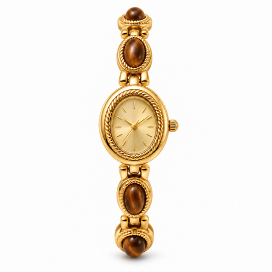 Amalfi Uhr - Gold / Braun / Gold