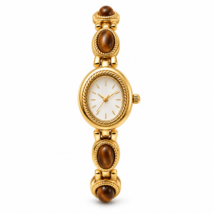 Amalfi Uhr - Gold / Braun / Weiß