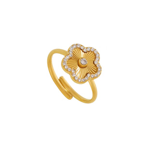 Evelia Bloom Diamanten Ring - Goud