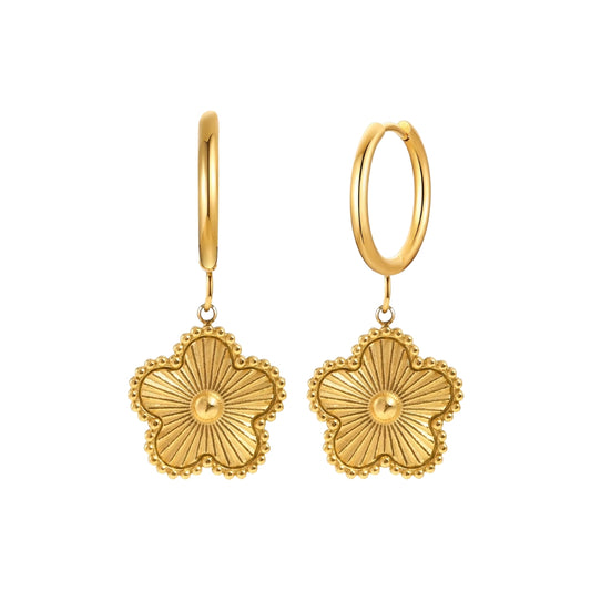 Evelia Bloom Hoops - Gold