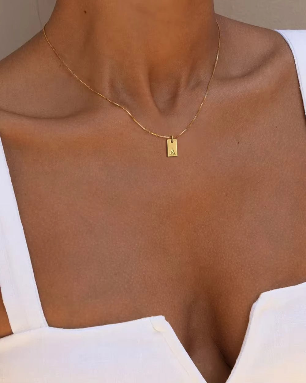 Platte Ketting - Goud