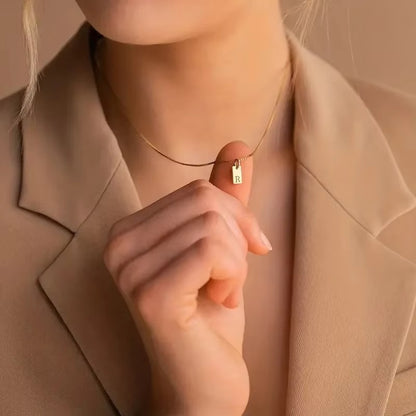 Platte Ketting - Goud