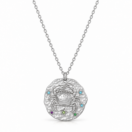 Celestia Sternzeichen-Halskette - Silber / Krebs