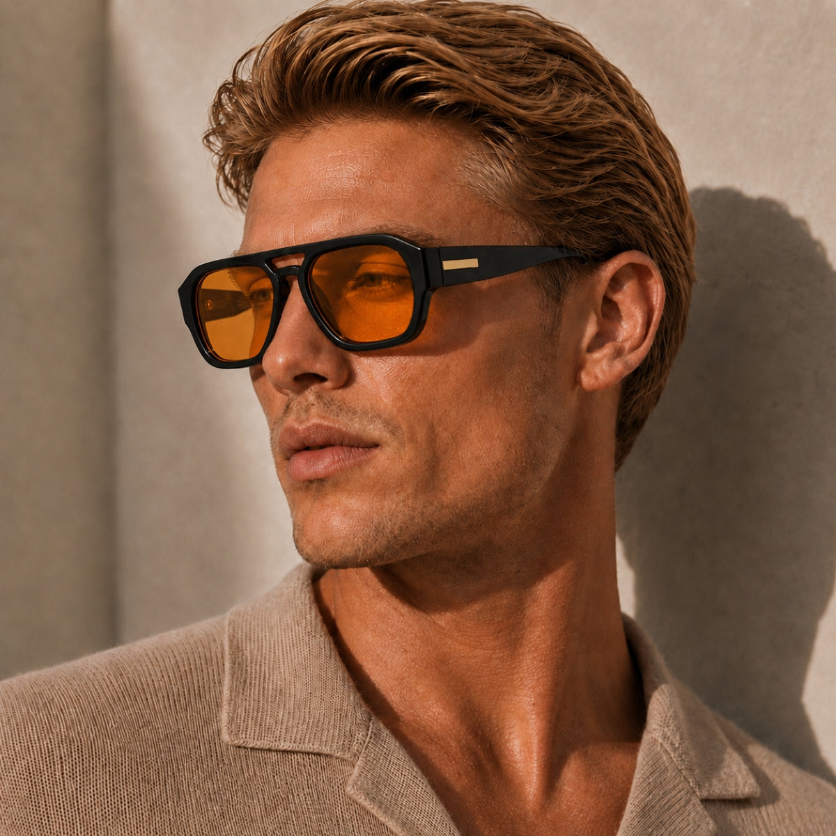 Axton Solglasögon - Svart Orange