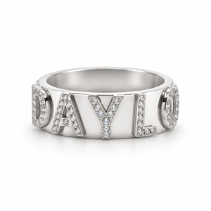 Signatur Diamantring - Silber