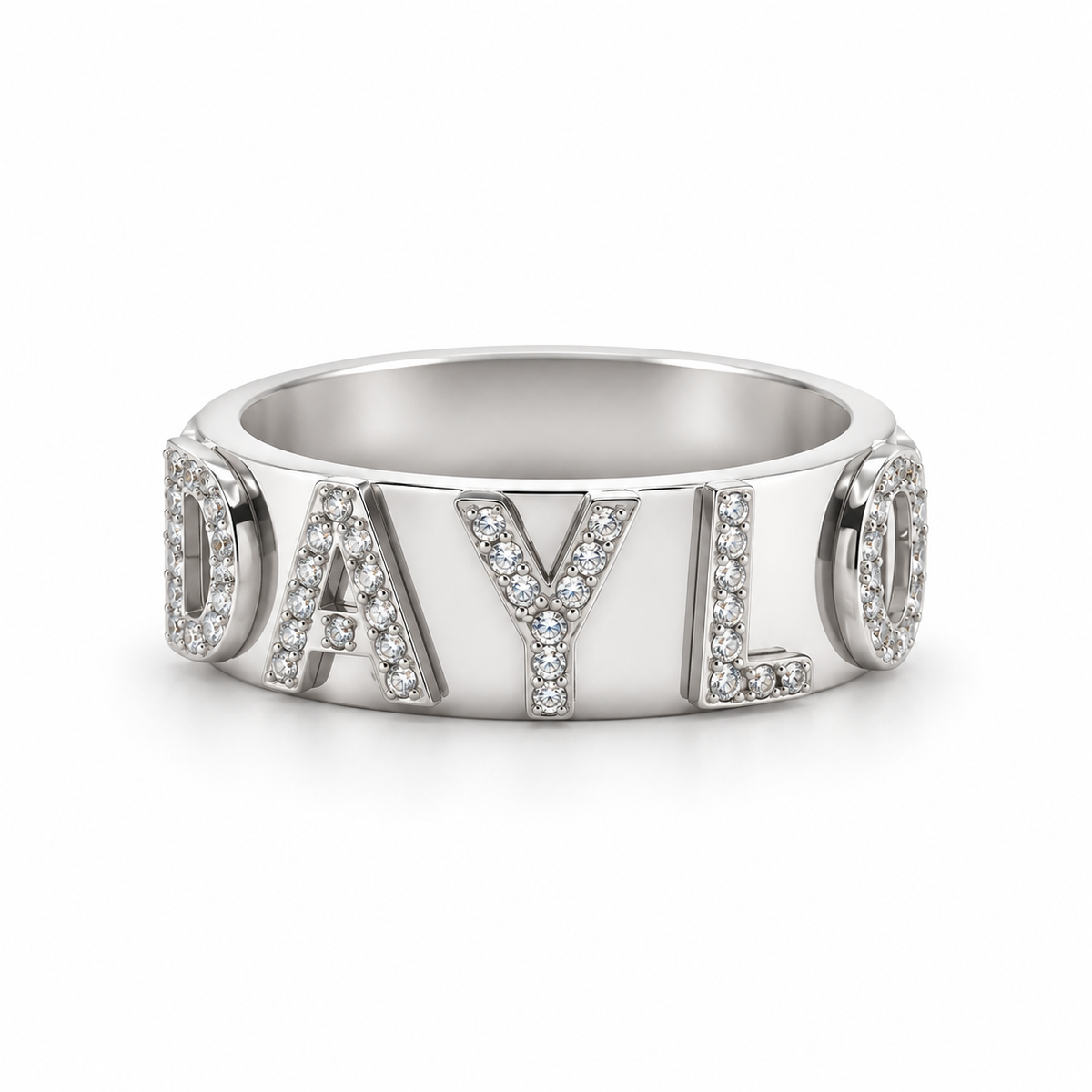 Signatur Diamantring - Silber
