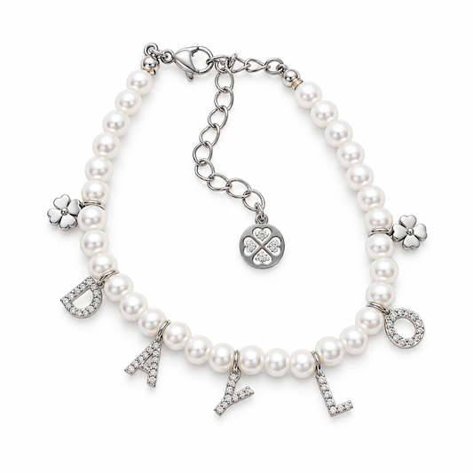 Perlenarmband - Silber