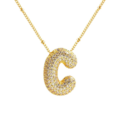 Stevige Letterketting - Goud