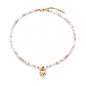 Elia Herz Perlenkette - Gold