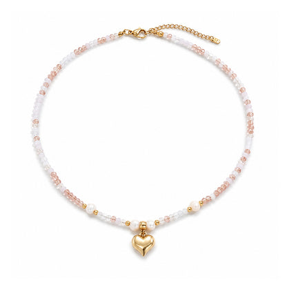Elia Herz Perlenkette - Gold