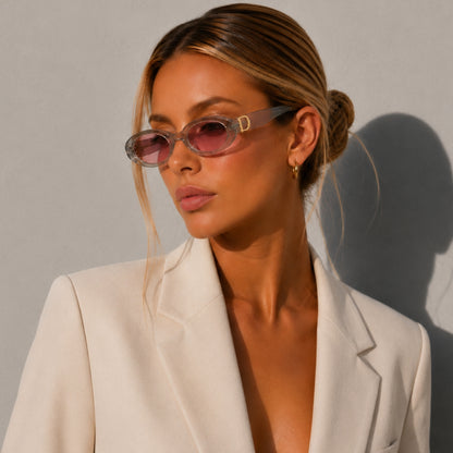 DD Sonnenbrille Oval - Grau Pink
