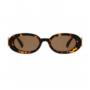 DD Sonnenbrille Oval - Leopard Braun