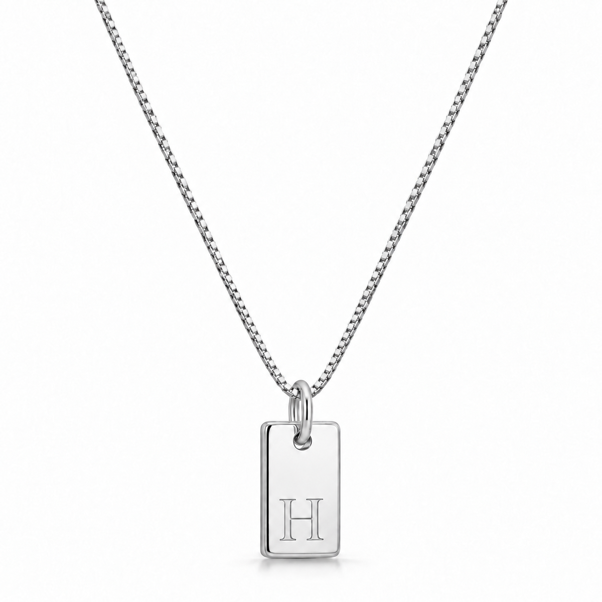 Flache Halskette - Silber