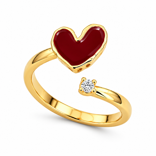 Bianca Herzring - Gold/Rot