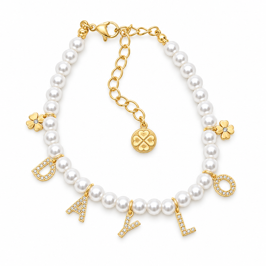 Perlenarmband - Gold