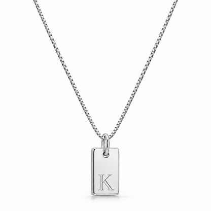 Flache Halskette - Silber