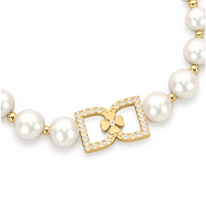 DD Perlenarmband Diamanten - Gold