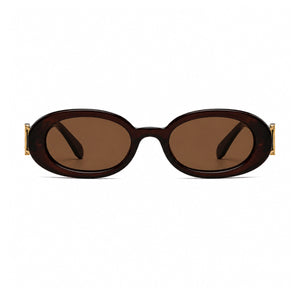 DD Sonnenbrille Oval - Dunkel Braun
