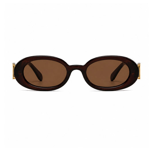 DD Sonnenbrille Oval - Dunkel Braun