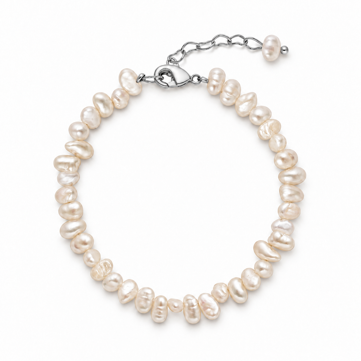 Annika Perlenarmband - Silber