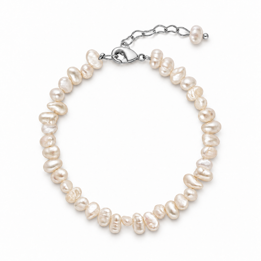 Annika Perlenarmband - Silber