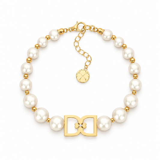 DD Perlenarmband - Gold