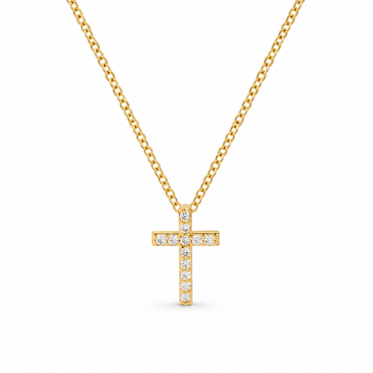 Cross Halskette - Gold