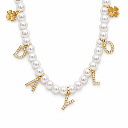 Perlenkette - Gold