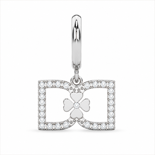 DD Creolen Diamant - Silber