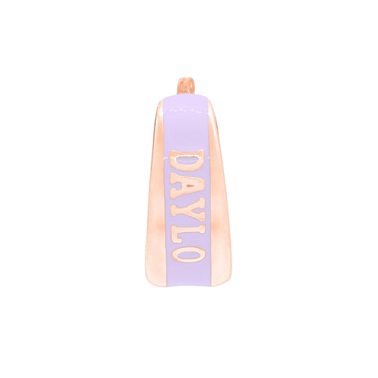 Creolen - Roségold/Lila