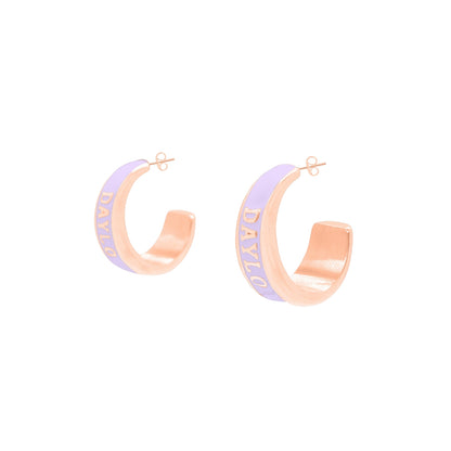 Hoops - Roségoud/Paars