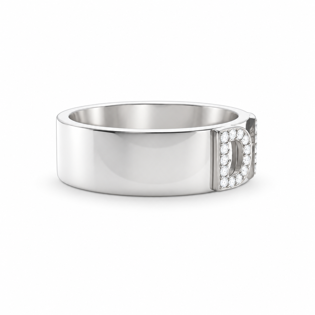 Signatur Diamantring - Silber