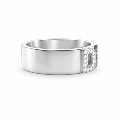Signatur Diamantring - Silber