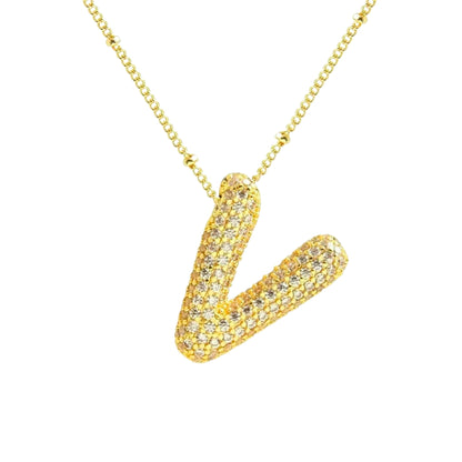 Stevige Letterketting - Goud