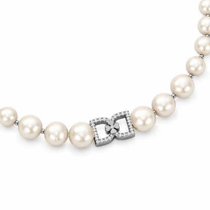 DD Perlen Choker Diamanten - Silber