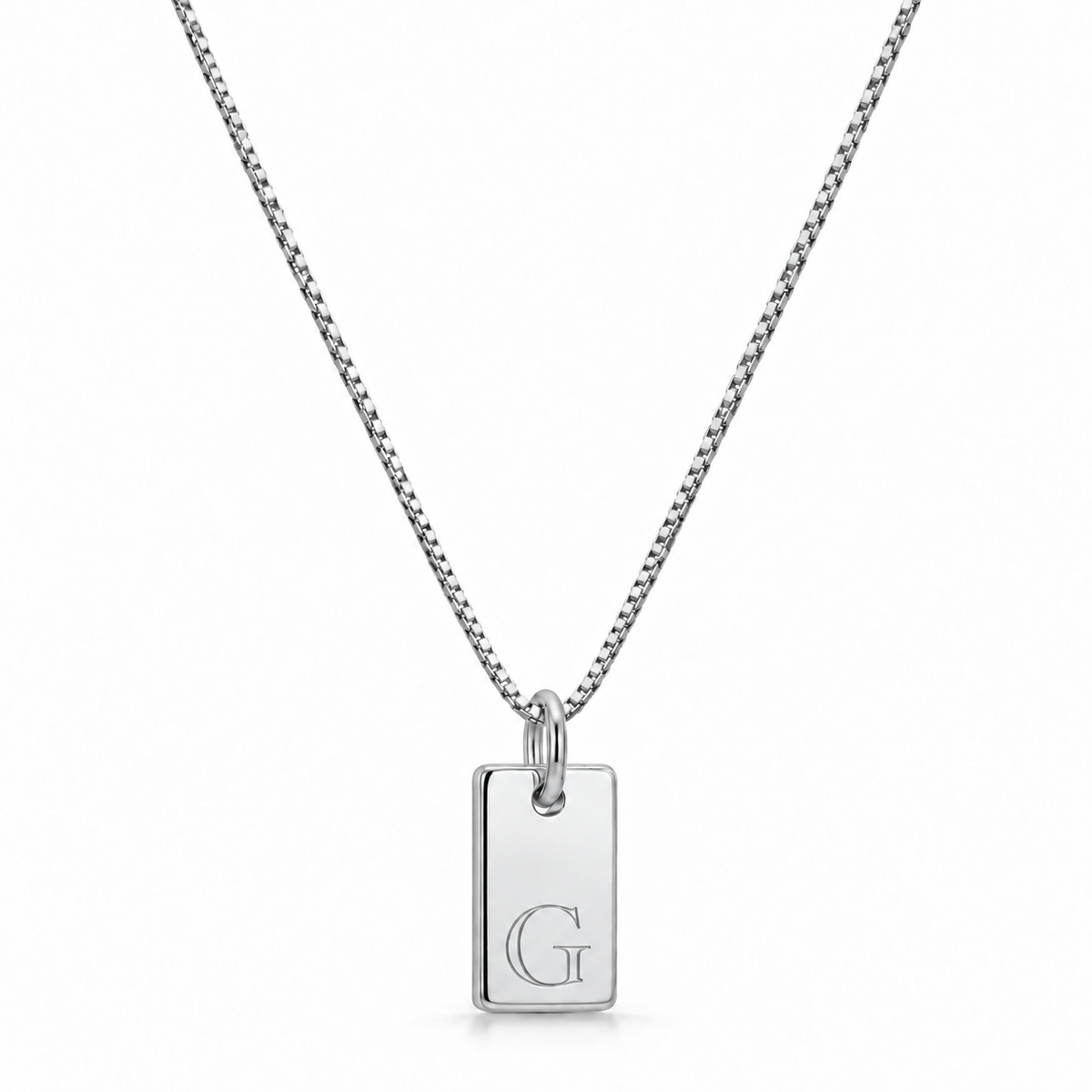 Flache Halskette - Silber