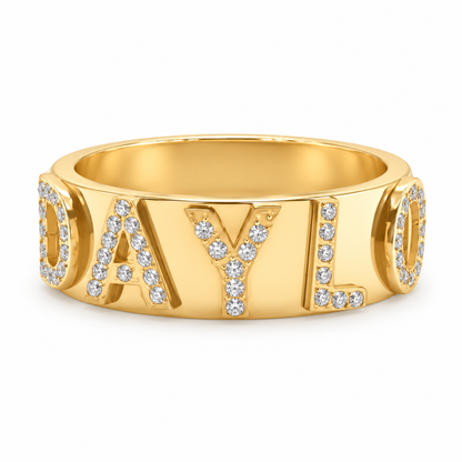 Signatur Diamantring - Gold