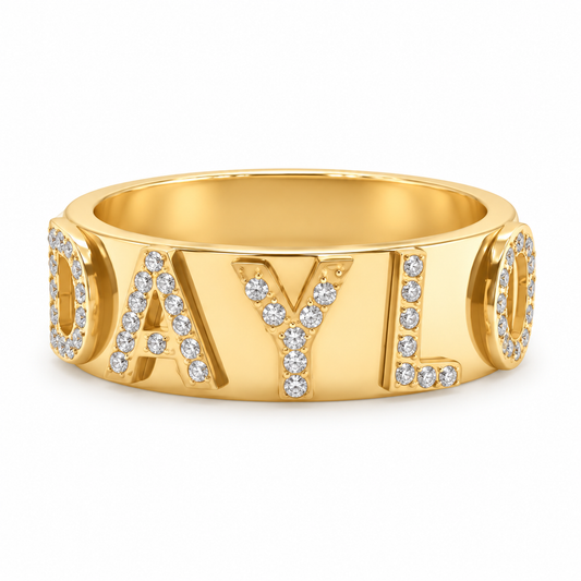 Signatur Diamantring - Gold